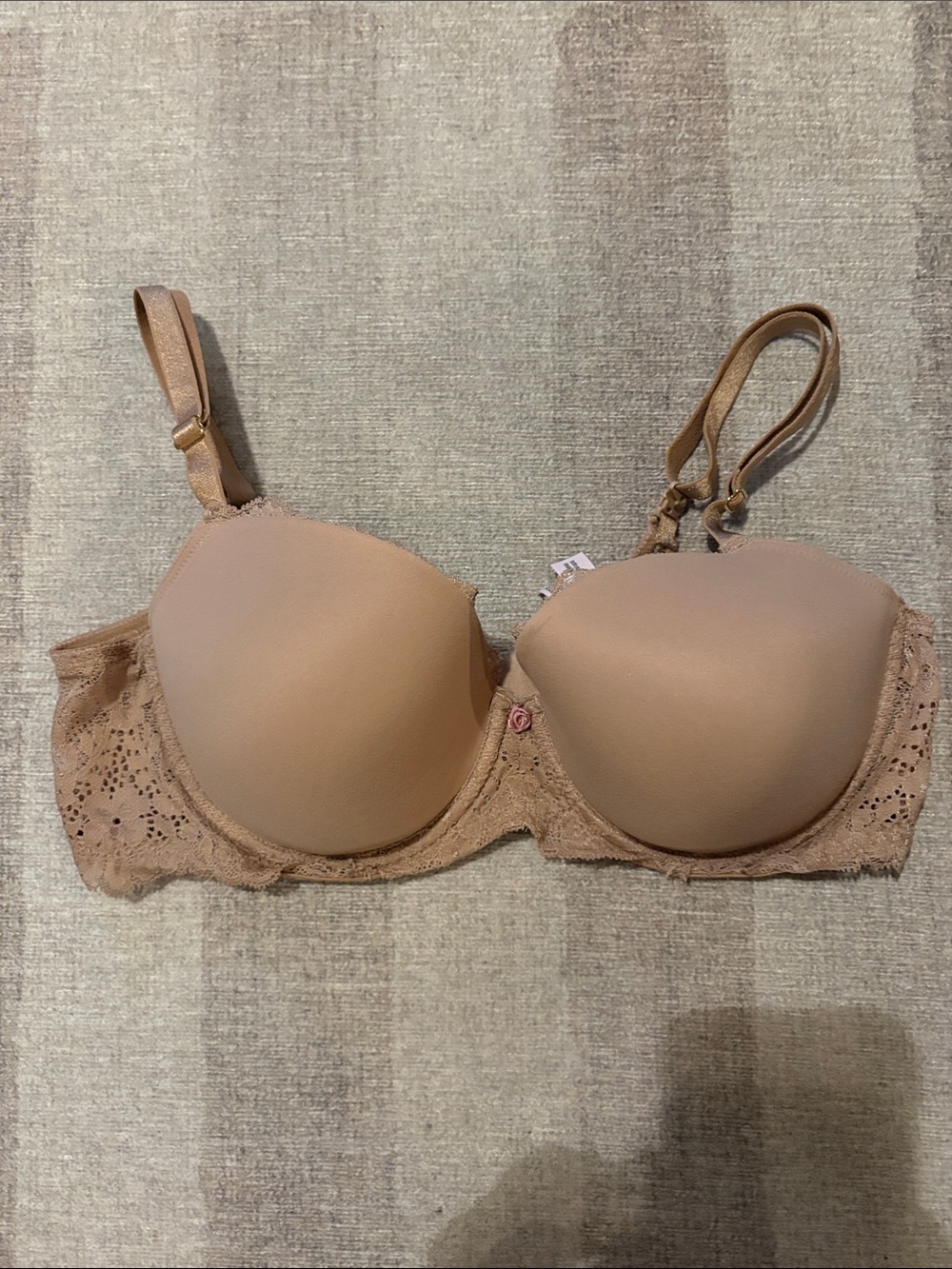 Victoria's Secret Nude/Tan Lace Underwire T-Shirt Bra